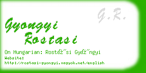 gyongyi rostasi business card
